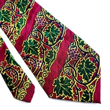 Appointed Apparel Polyester Red Green Christmas Mistletoe Bible Wide Print Tie