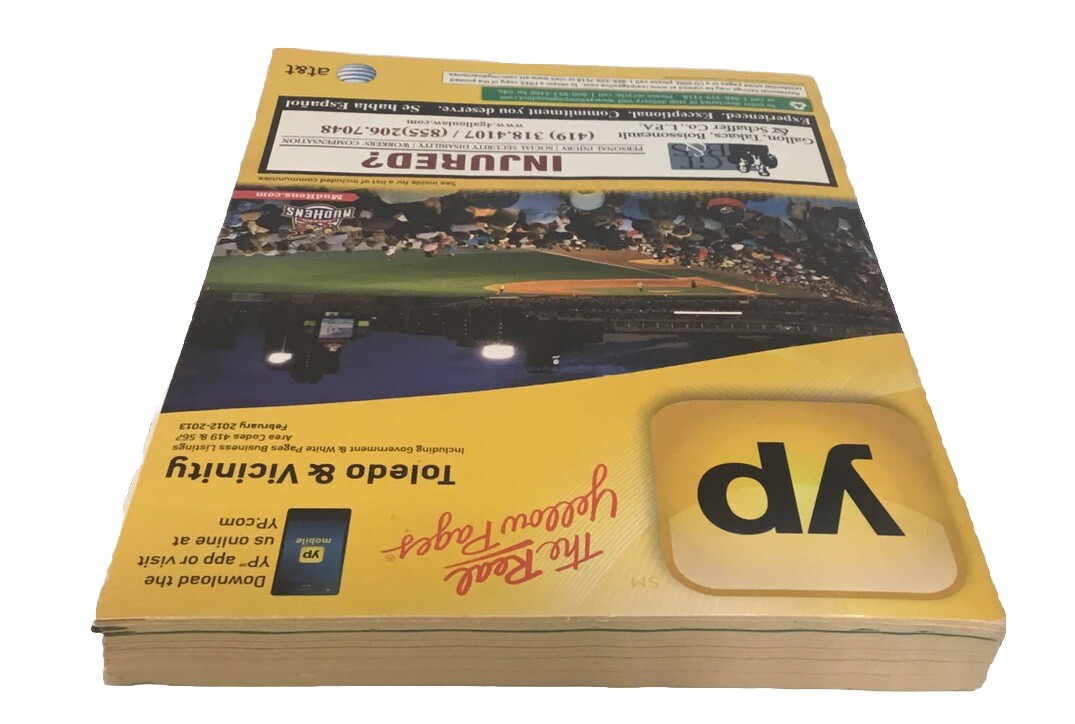 Thick Toledo Ohio City Telephone Directory Phone Book White