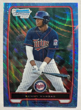 2012 Bowman Chrome Prospects Blue Wave Refractors #BCP150 Kenny Vargas Twins