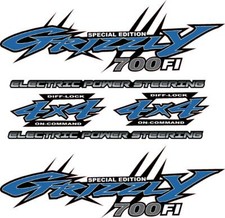 Yamaha Grizzly 700 4x4 Special Edition Blue OEM ATV Tank Decal Sticker kit