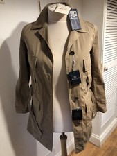 Aquascutum Beige Cotton Blend Button Front Jacket Coat! Uk6! New! Only £299,90!