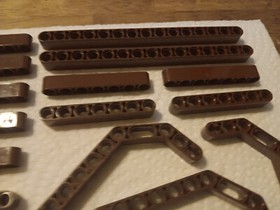 C Lego Lot 16 Old Brown Technic Liftarm 32278 32525 32009 4481 32524