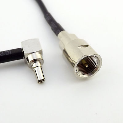 2x 8in FME Male To CRC9 Male Right Angle RG174 Cable Jumper Huawei USB 3G Modem