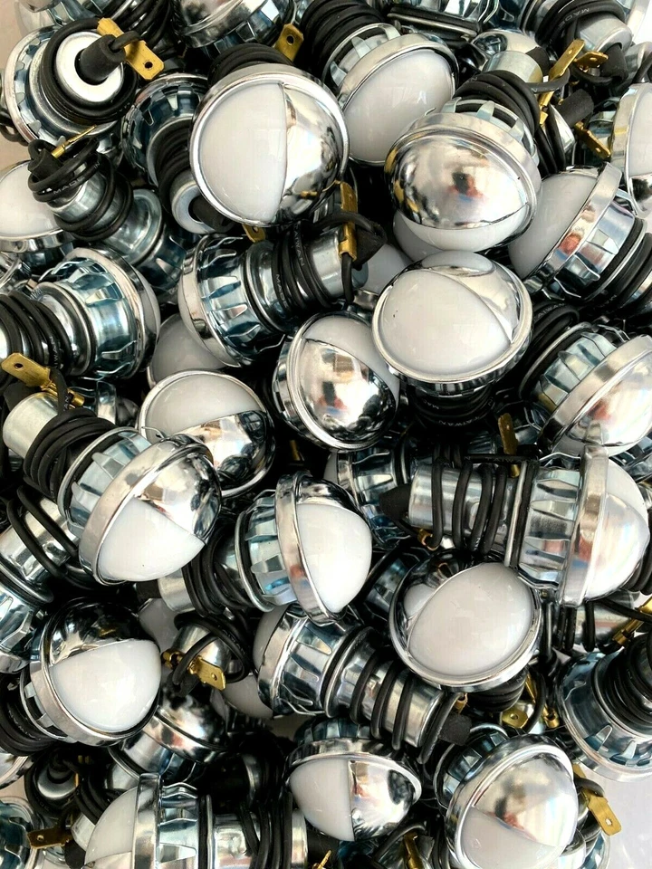 100 Pieces Step Bumper License Plate Light Assemblies (Qty-100) #226-100AA Foto 2 de 3