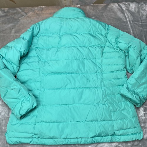 Lands’ End Puffer Jacket Girls XL (18) Blue Green Full Zip Light weight Winter - Picture 5 of 16