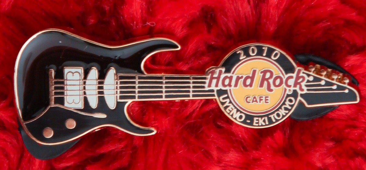 Hard Rock Cafe Pin Uyeno Eki Tokyo Clear Guitar LE200 Gray Black