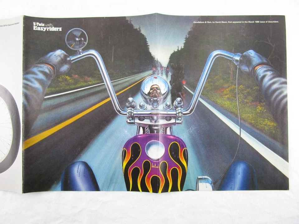 Póster plegable central David Mann y bicicleta/hermosa dama Easyriders lote de 3 envío gratuito Foto 3 de 4