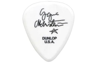 JIM DUNLOP Japan Guitar Bass Pick Yngwie Malmsteen Model White 5pcs
