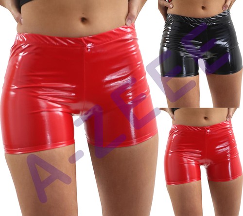 Shorts Pvc Hot Pants Women Wet Look 