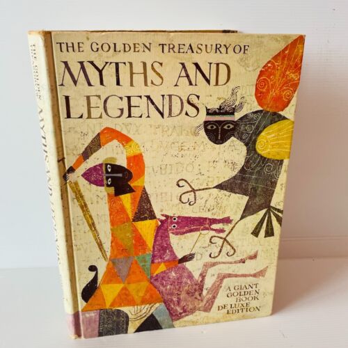 Golden Treasury of Myths & Legends Giant Golden Book Deluxe Edition Adapted 1959 - Afbeelding 1 van 16