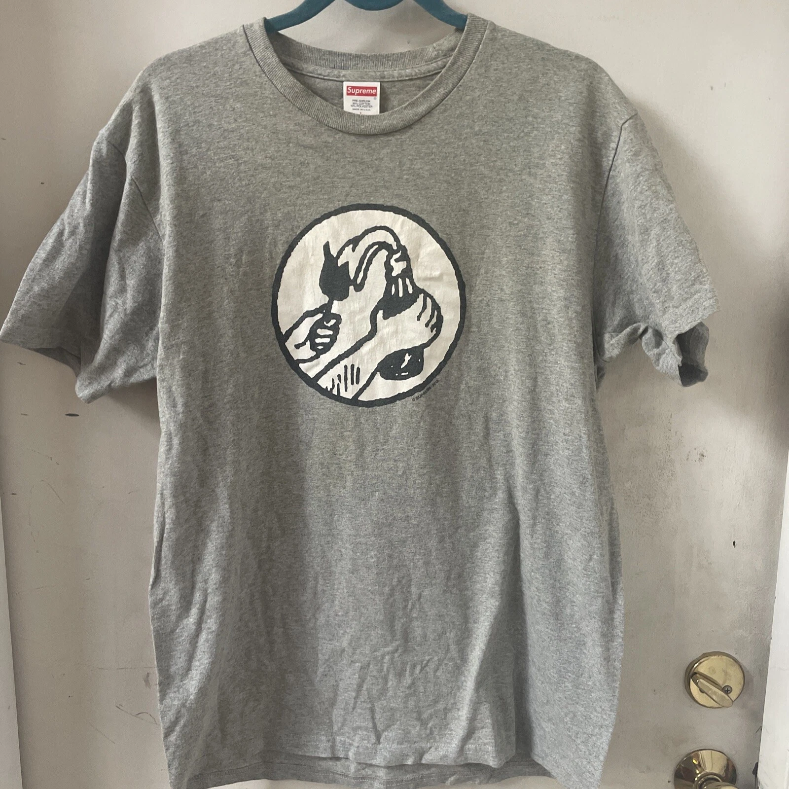 Tee shirt gris bruyère Supreme Molotov taille L Large
