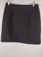 Old Navy Pencil Skirt, Size 4, Knee Length Lined Gray Plaid Casual/Career, 4974