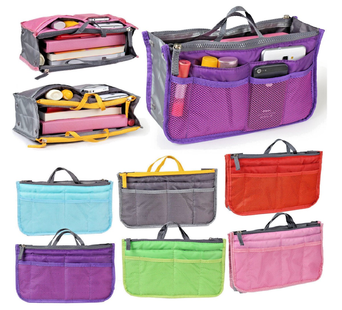 9744 Everyday Bag, Large-Capacity Multifunctional Travel Organizer Handbag Planner Tote Bag for Stationary Storage, Canvas Planner  main image 3