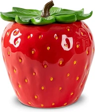 Strawberry Candy Jar With Lid Red Candy Container Ceramic Candy Jar With Lid 