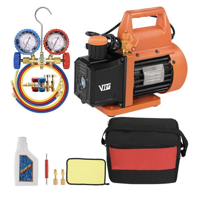 #ad #ad 4.5 CFM AC Vacuum Pump and Gauge Setfor Mini Split HVAC Auto SystemsManifol... $125.00