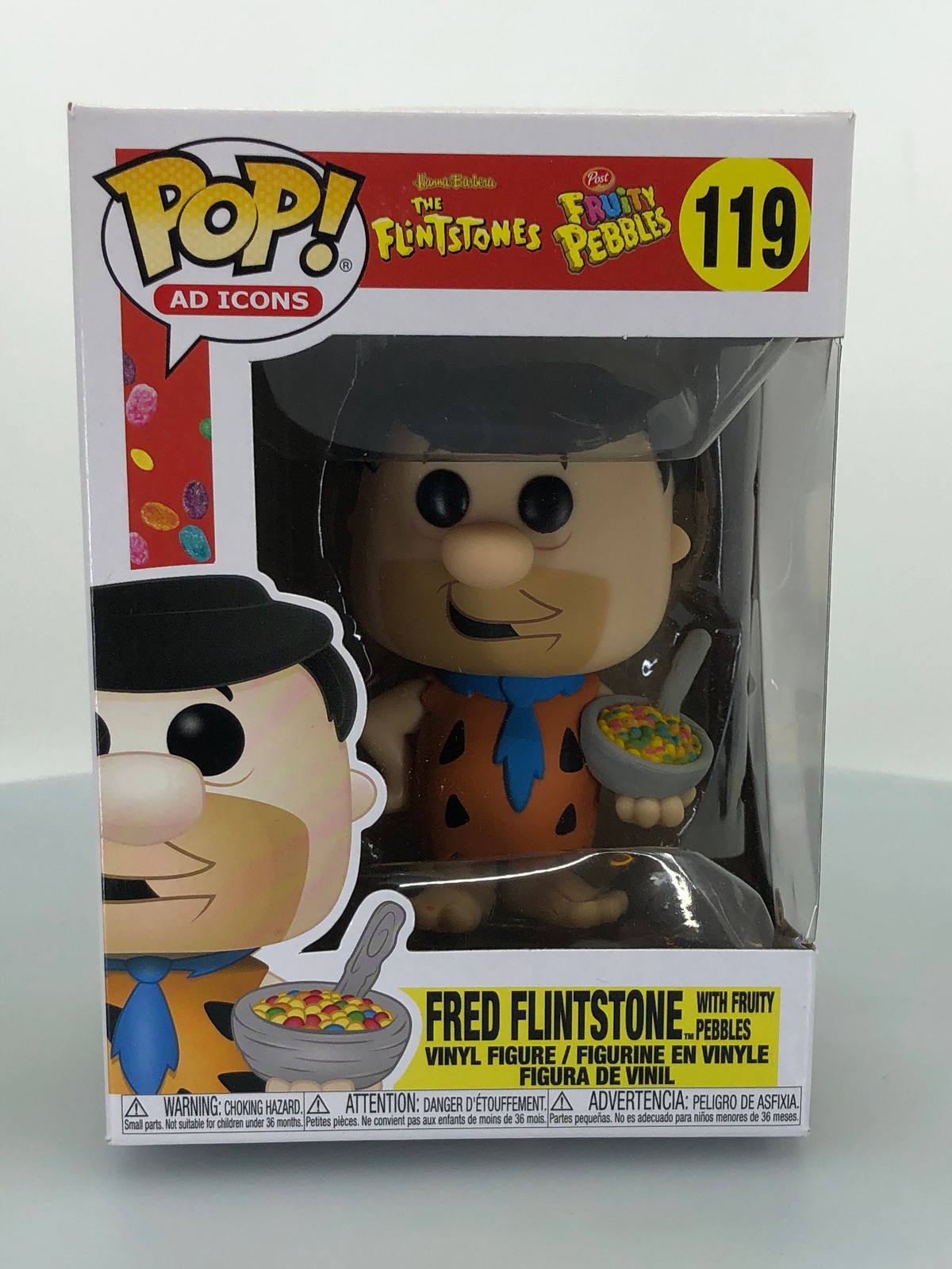 Fred Flinstone With Fruity Pebbles #119 Damaged Box See Pics