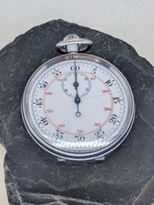 Antike Stoppuhr U-Boot? WK2? Swiss Made Chrom Gehäuse, Emaille, Läuft