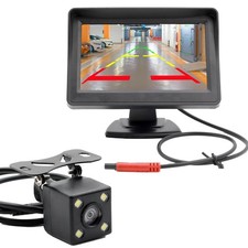 4.3" TFT LCD Backup Camera Rear View Monitor Reverse LED Vehicle Kit