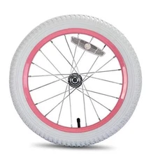 JOYSTAR 12 Inch Kids Bike Front Wheel Replacement White  Tire Rim Spokes