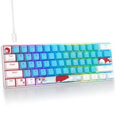 60 Mechanical Gaming Keyboard 61 Keys RGB Backlit Wired Blue Switch PC