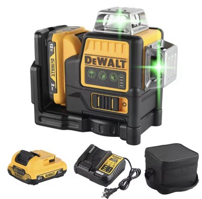 DeWalt DW089LG 12V Green Line 3 x 360 Degree Laser Level Laser Battery + Charger