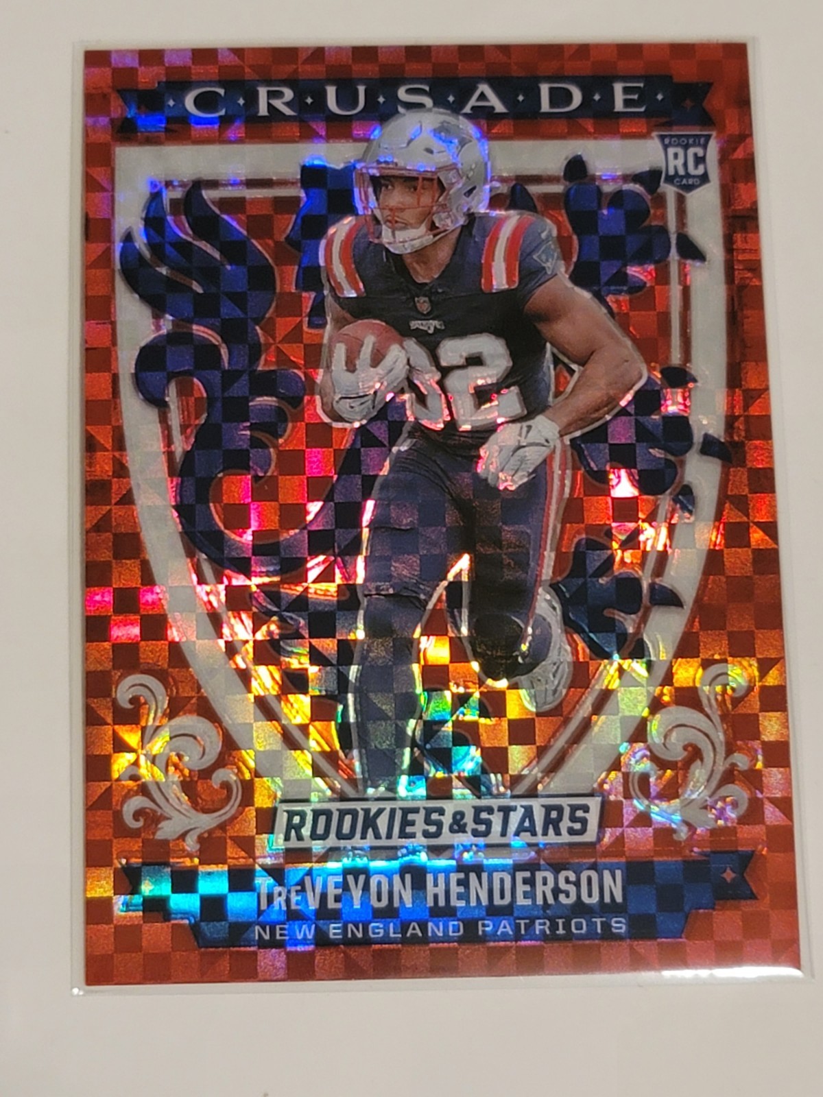 2025 Panini Rookies & Stars - Crusade TreVeyon Henderson #19 Red Plaid (RC)