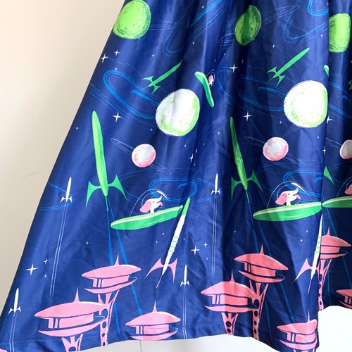 LINDY BOP Space Dog Lavonne sweetheart fit flare dress sz UK 18 | BNWT - Picture 2 of 11