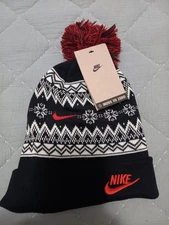 NWT NIKE PEAK FAIR ISLE BEANIE/ TOBOGGAN HAT-ONE SIZE ADULTS UNISEX,,NWT,,LOOK 