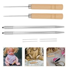 Lightweight DIY Doll Hair Rooting Tool Set Wooden Metal Reusable Needles