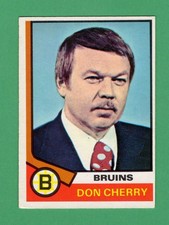Don Cherry 1974-75 O-Pee-Chee Rookie Card #161. rookie card picture