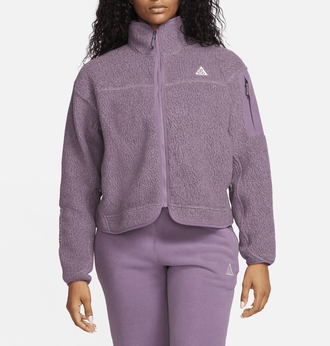 Nike ACG Women's Purple Oversized Arctic Wolf Polartec Fleece