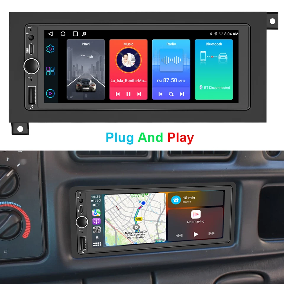 Android CarPlay Car Stereo Radio GPS For 1995-2001 Dodge Ram 1500 2500 3500 VAN - Image 3 of 4