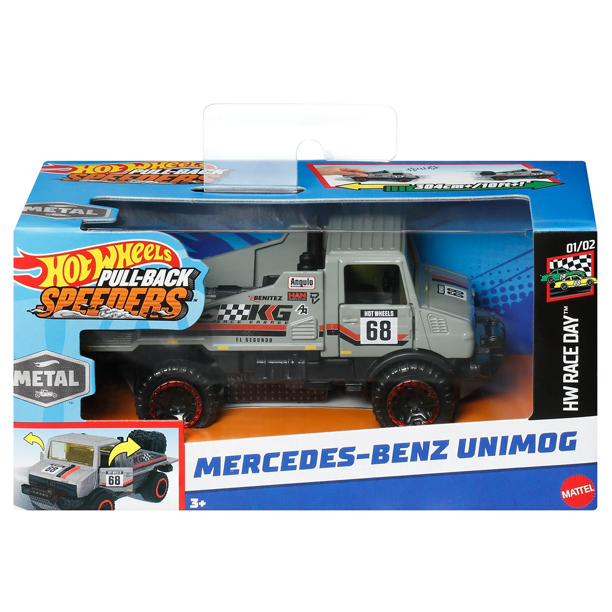 Hot Wheels Pull-Back Speeders 1:43 2022 BMW M4 GT3 JKP98 Blue - New (Sealed) - Image 15
