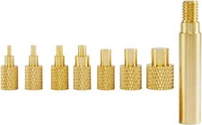 Soldering Iron Tips for Heat-Set Inserts, 8-Pack Brass Tip Kit Compatible with T