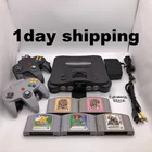 Nintendo 64 Console Black Controllers 5 Games Bundle N64 NTSC-J Japan Tested