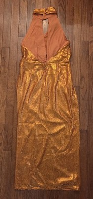 asos copper sequin dress Beautiful ornately beaded copper sequin dress with a