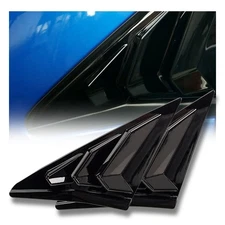 For 16-20 Honda Civic Sedan Gloss Black Quarter Panel Rear Side Window Louver