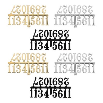 6Pcs Durable Plastic Arabic Clock Numbers DIY Kit Multi Color Clock Parts Set