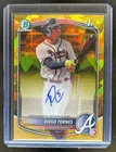 2025 Bowman Chrome Sapphire Diego Tornes Auto Gold Refractor 1st Prospect #1/50