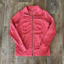Lululemon Daily Yoga Jacket Womens 6 Red Full Zip Active Athletic Long Sleeve