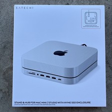 Satechi Mac Mini M2 M1 Hub Stand NVME SATA SSD Enclosure USB-C Docking Station