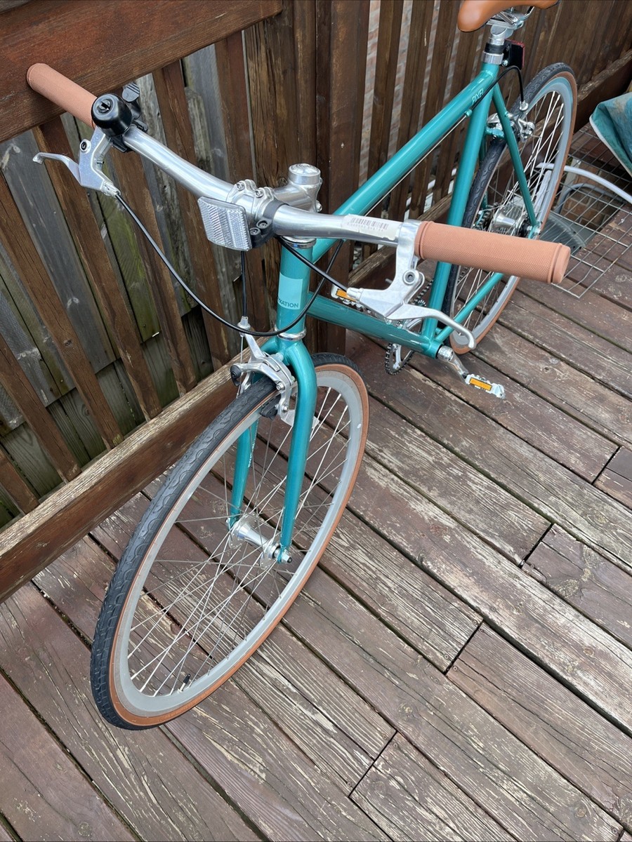 Fyxation Pixel Fixd Gear Bicycle 54cm 700x28c Tires -Peacock