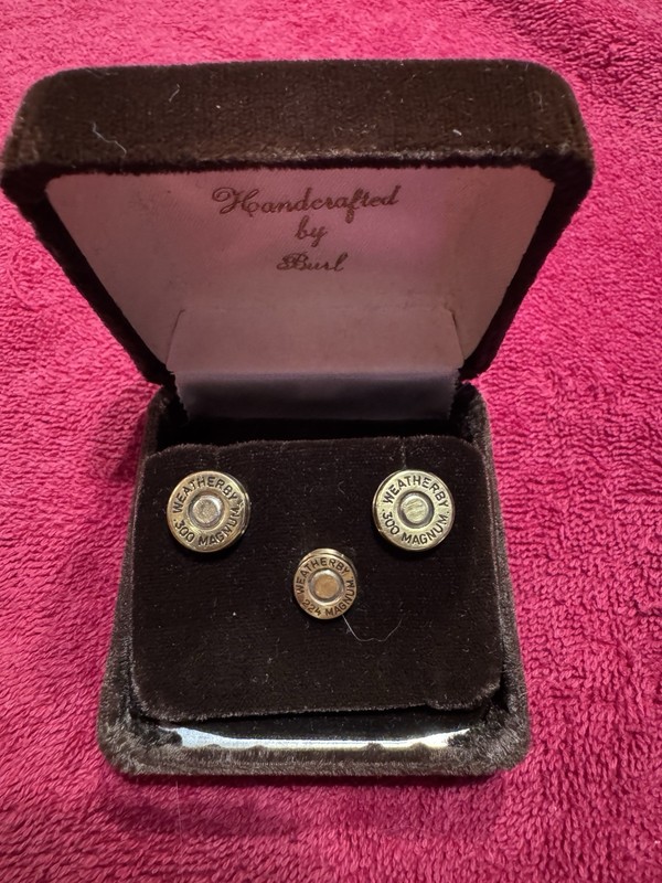 Weatherby Rifle Cuff Links And Tie Tack