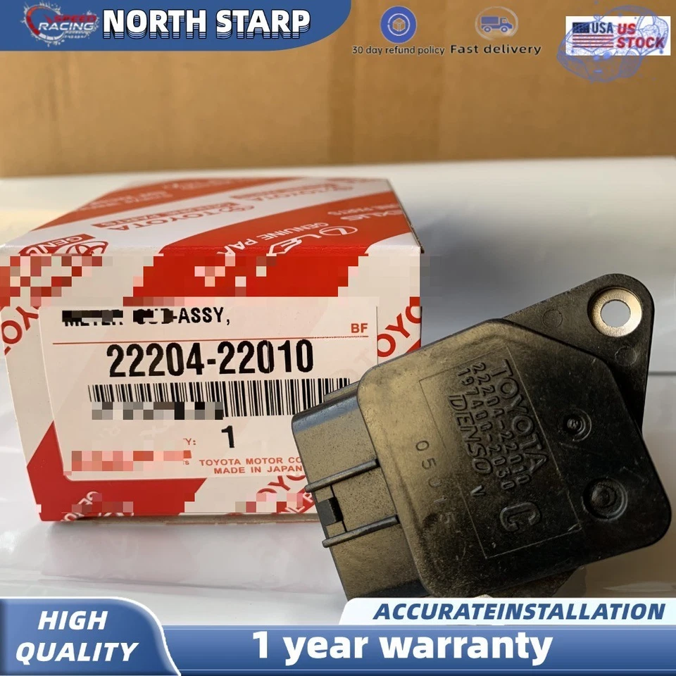 Genuine 22204-22010 Denso Mass Air Flow MAF Sensor Meter for RAV4 Sienna Venza — 第 3/4 张图片