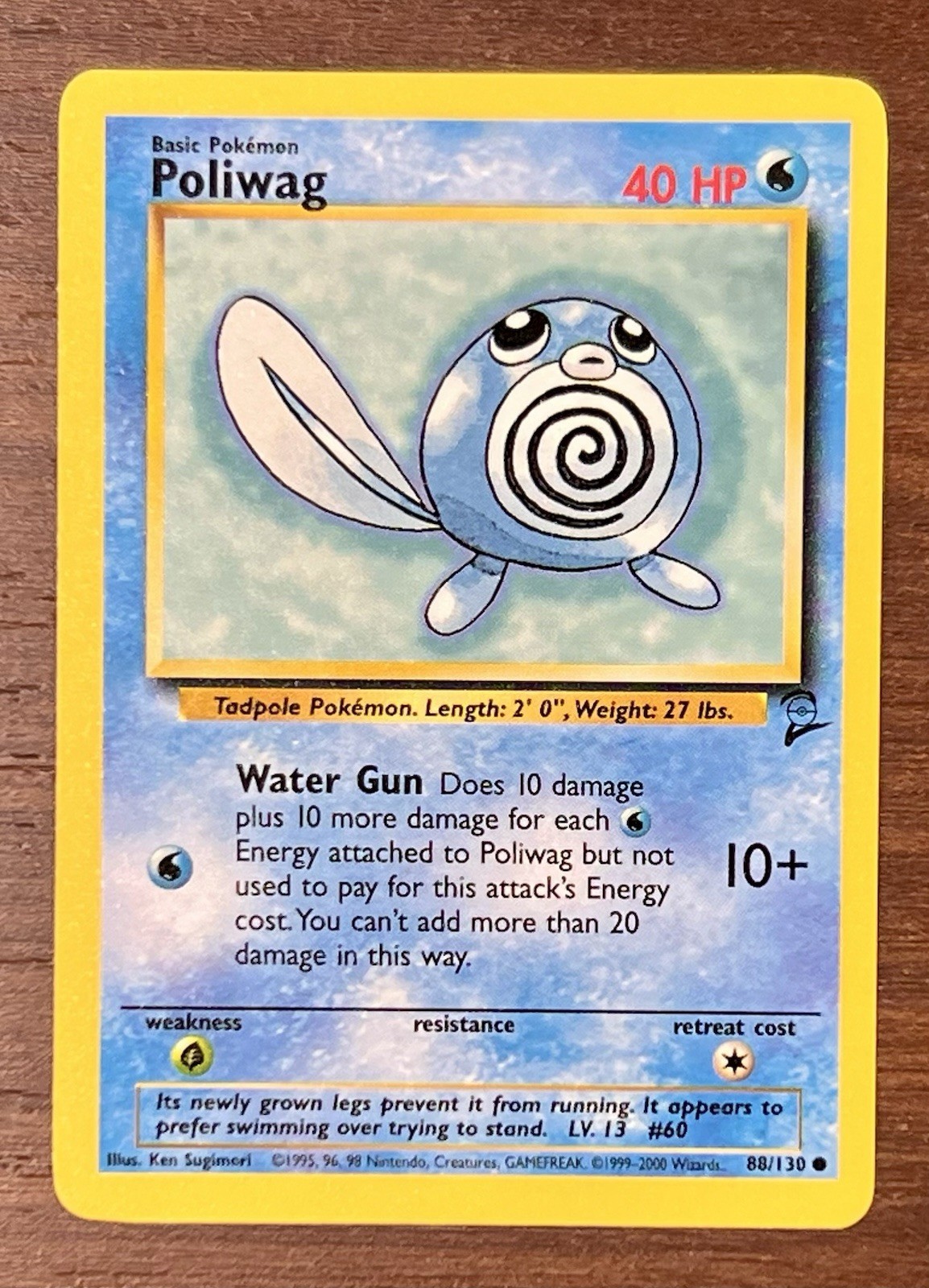 POLIWAG - 88/130 - Base Set 2 - Pokemon Card - NM