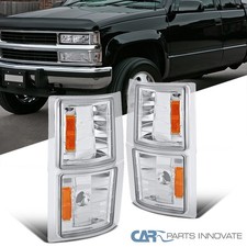 Fit 94-98 Chevy C10 Ck Silverado Pickup Clear Corner Turn Signal Lightsamber
