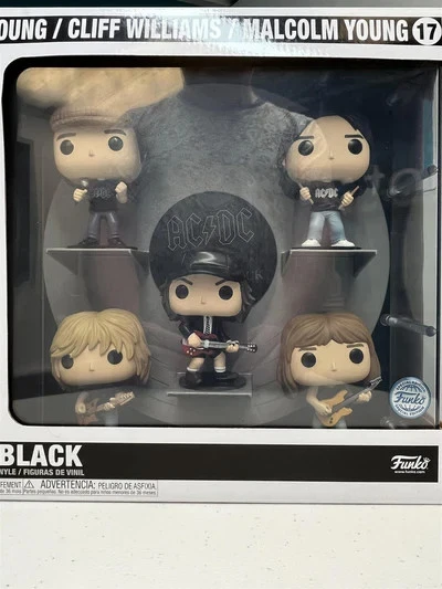 AC/DC Back in Black 1980 Young Rudd Johnson POP! Albums #17 Vinyl Figur Funko - Imagen 4 de 4