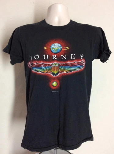 Vtg 1980 Journey Concert T-Shirt Black S/M 80s Classic Rock 1980s vintage concert t-shirt, vintage, single stitch, B+ condition