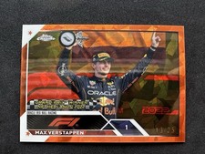2023 Topps Chrome Sapphire F1 Max Verstappen Orange /25 Dutch Color Match 158 SP