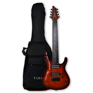 Fretless 8 String Electric Guitar Maple Neck Burl poplar top Okoume Body